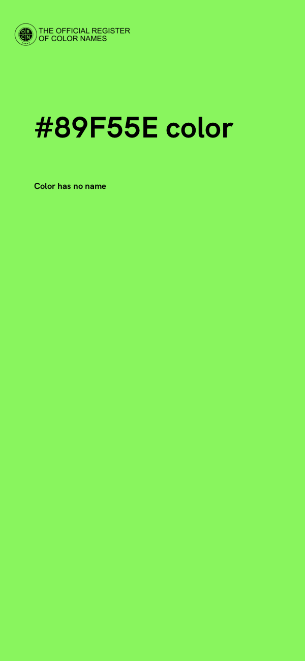 #89F55E color image