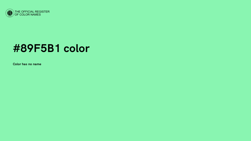#89F5B1 color image