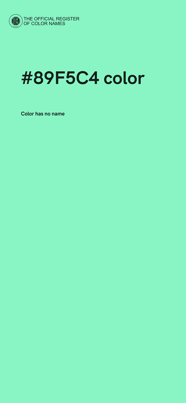 #89F5C4 color image