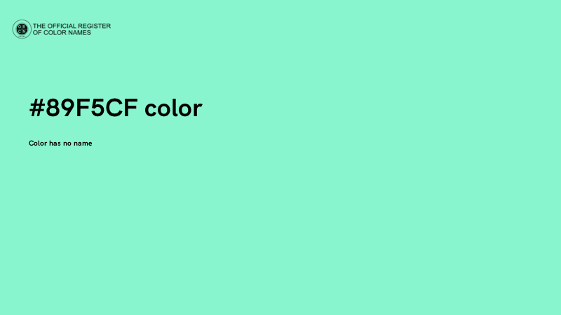 #89F5CF color image