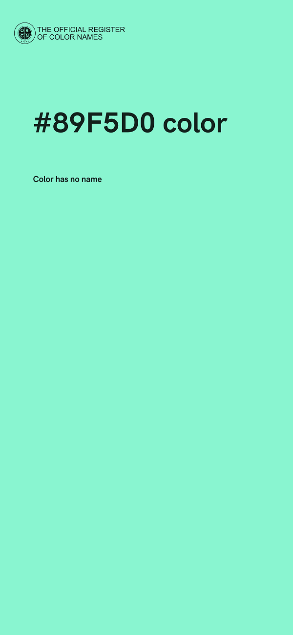 #89F5D0 color image