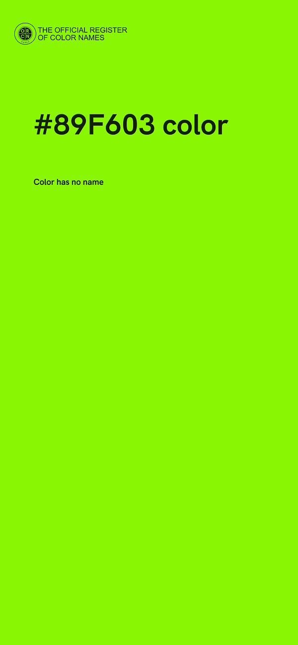 #89F603 color image