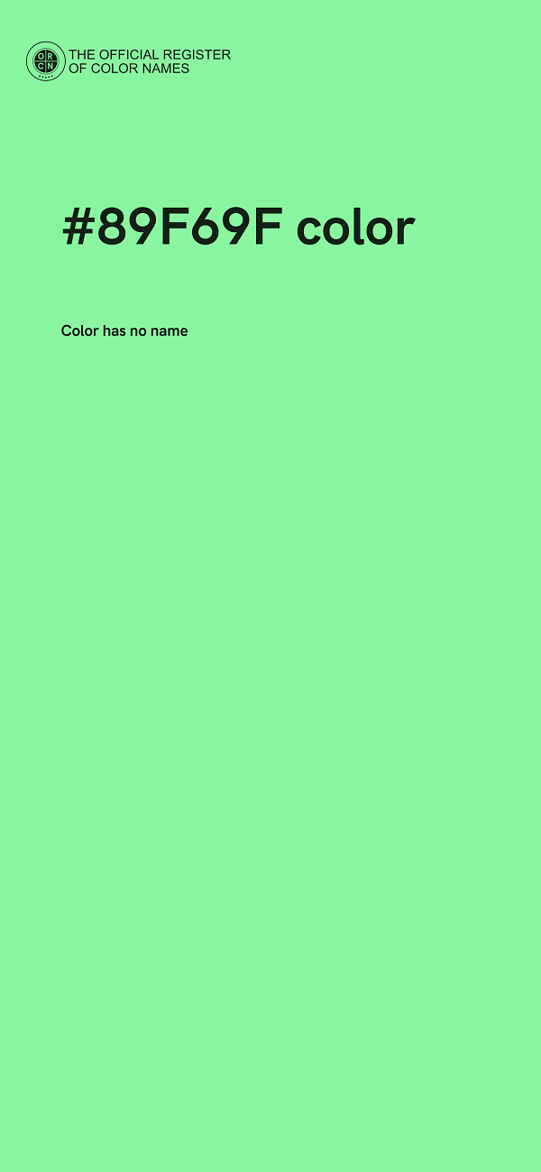 #89F69F color image