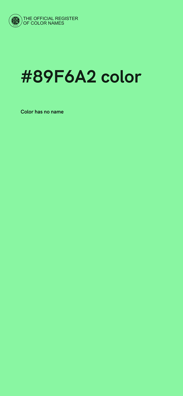 #89F6A2 color image