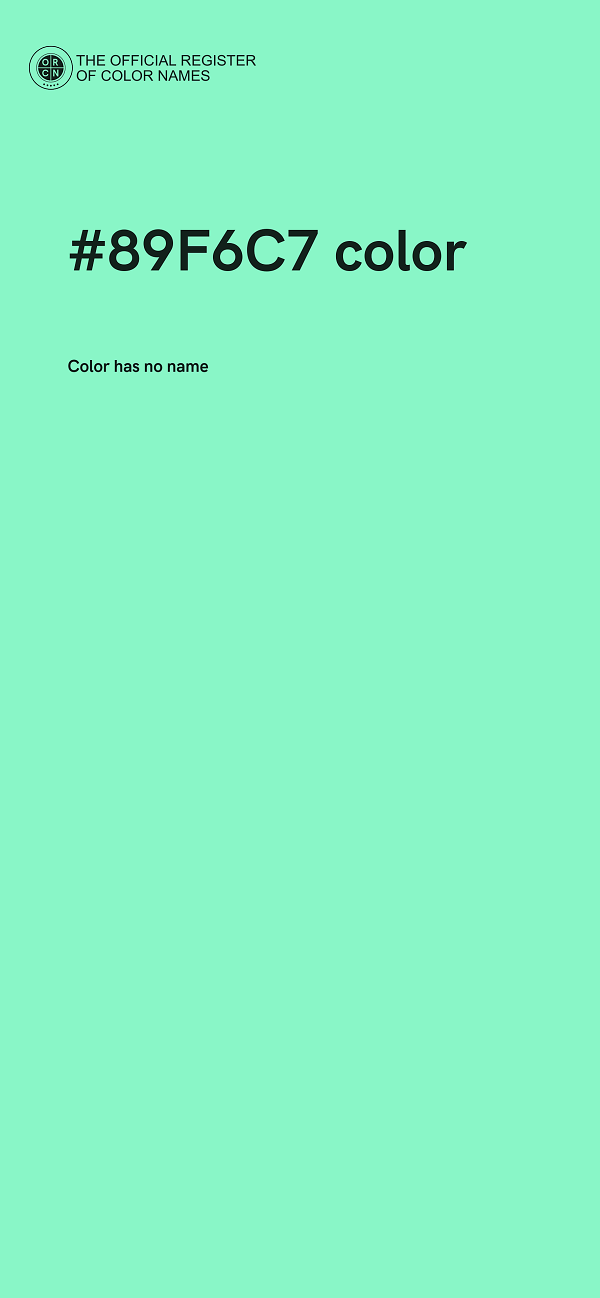 #89F6C7 color image