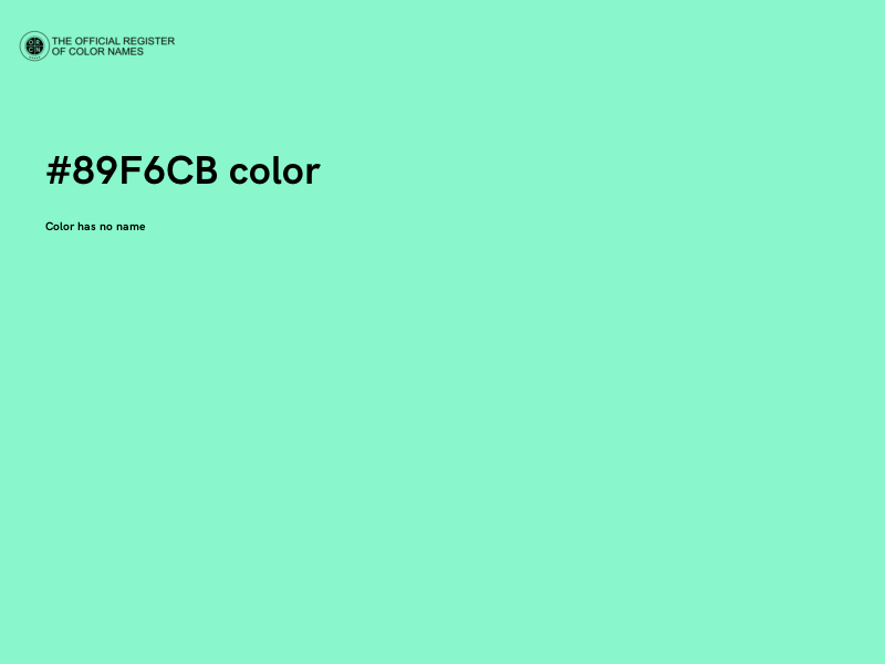 #89F6CB color image