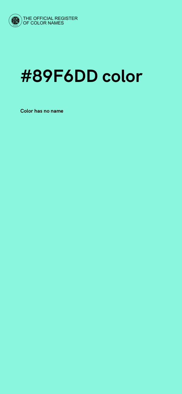 #89F6DD color image
