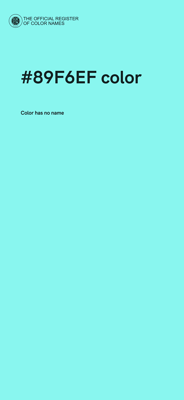 #89F6EF color image