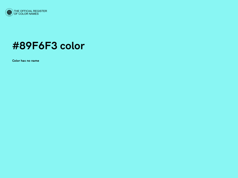 #89F6F3 color image