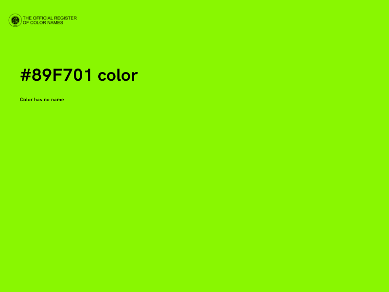 #89F701 color image