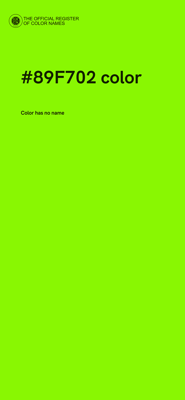 #89F702 color image
