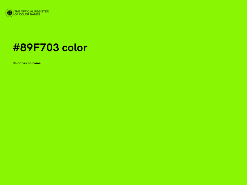 #89F703 color image