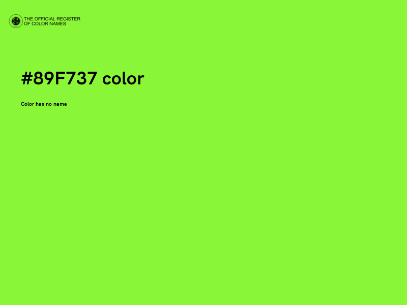 #89F737 color image