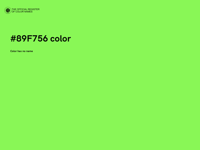 #89F756 color image