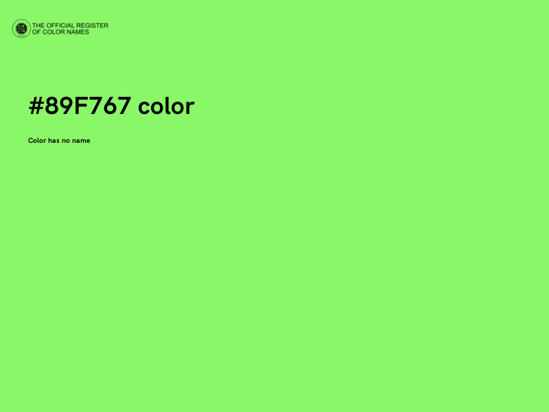 #89F767 color image