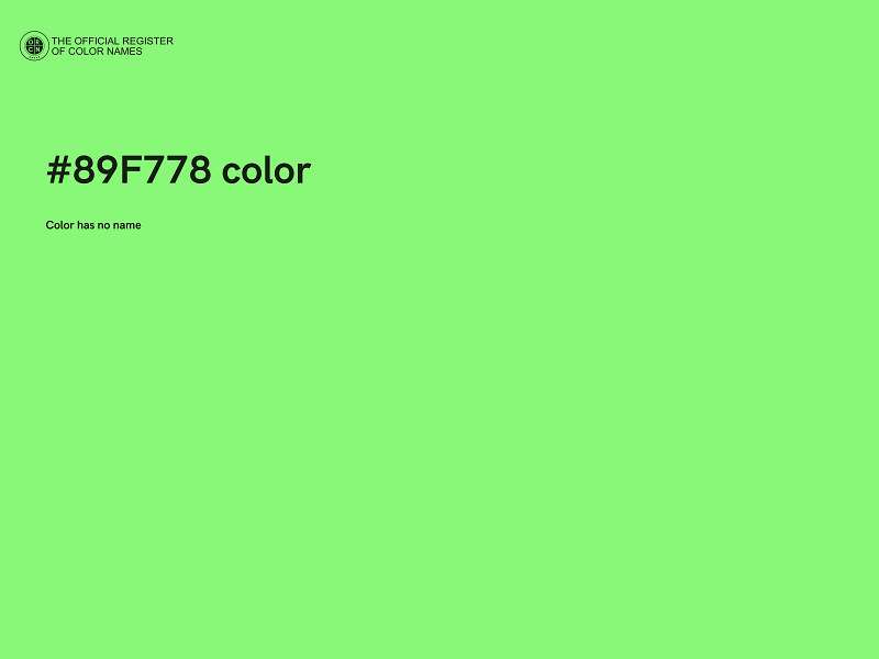 #89F778 color image