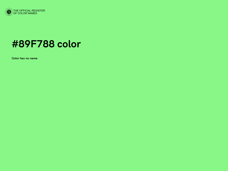 #89F788 color image