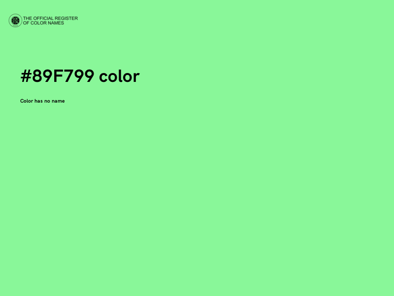 #89F799 color image