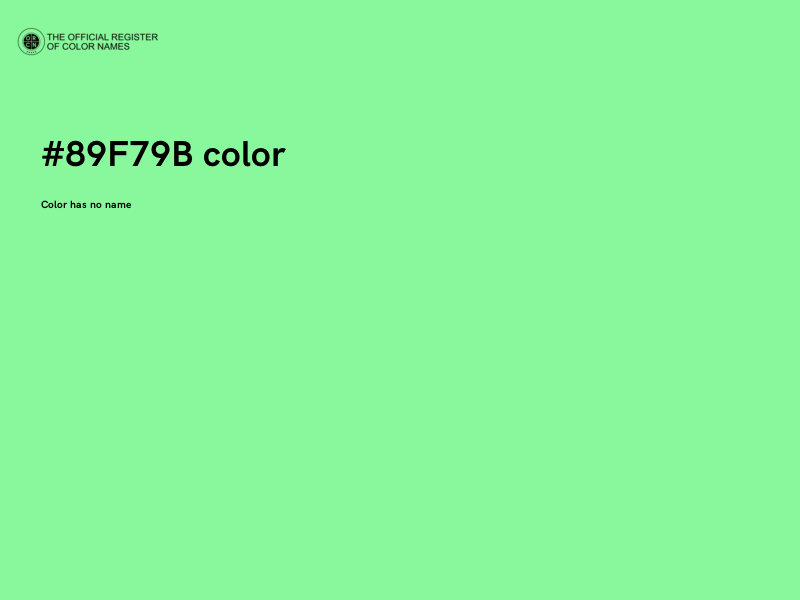 #89F79B color image