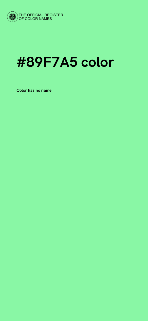 #89F7A5 color image
