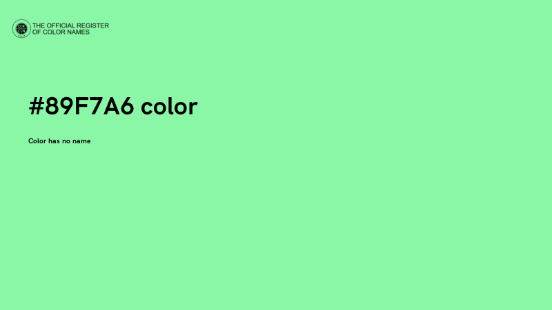 #89F7A6 color image