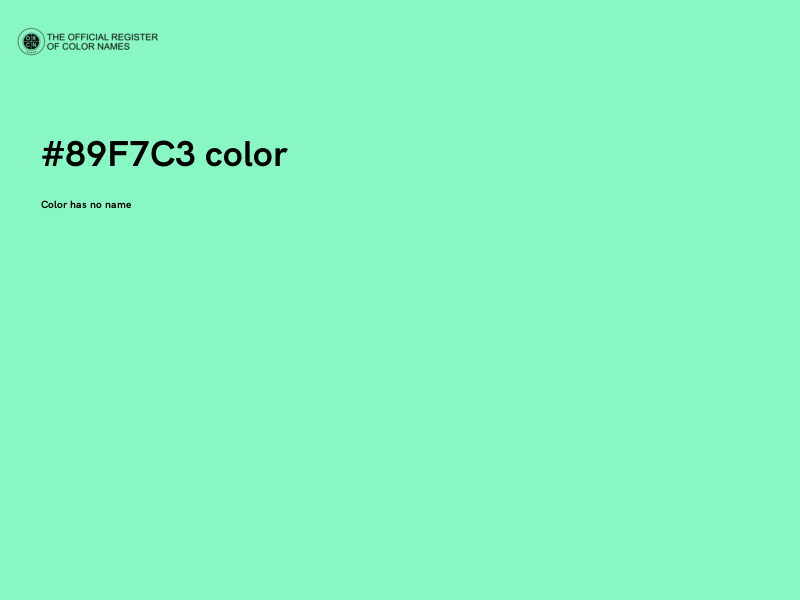 #89F7C3 color image