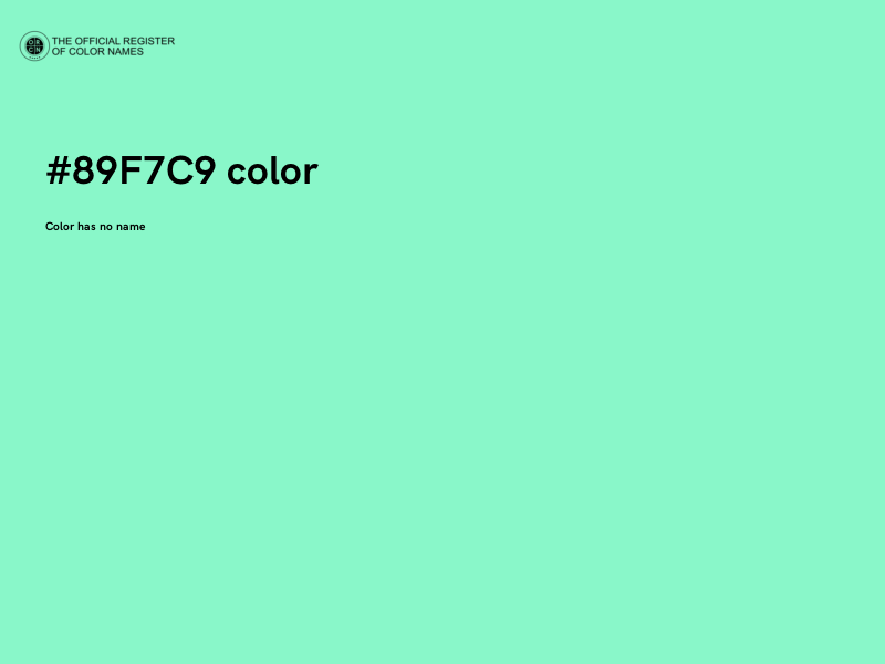 #89F7C9 color image