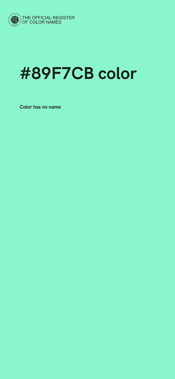 #89F7CB color image