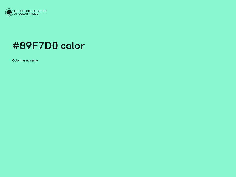 #89F7D0 color image