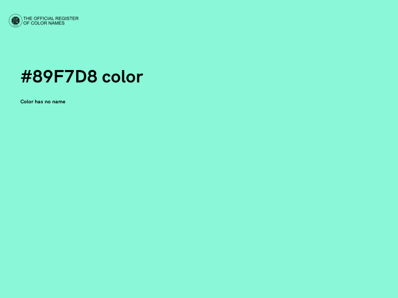 #89F7D8 color image