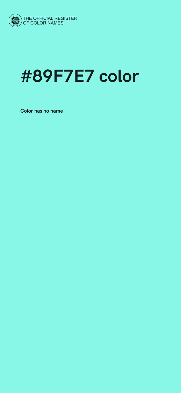 #89F7E7 color image