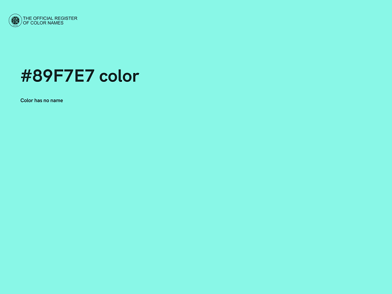 #89F7E7 color image