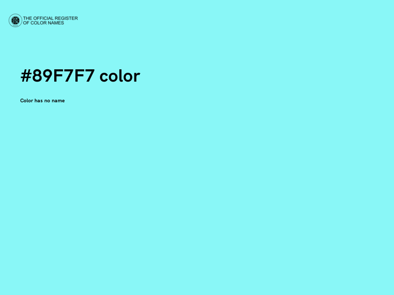 #89F7F7 color image