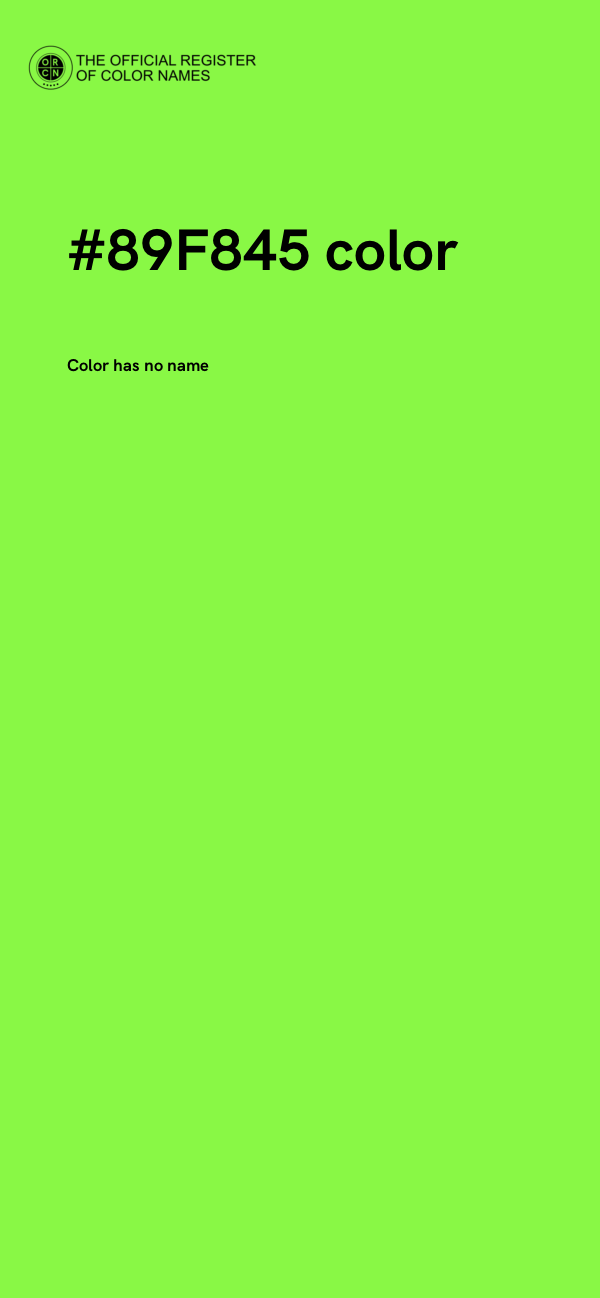 #89F845 color image