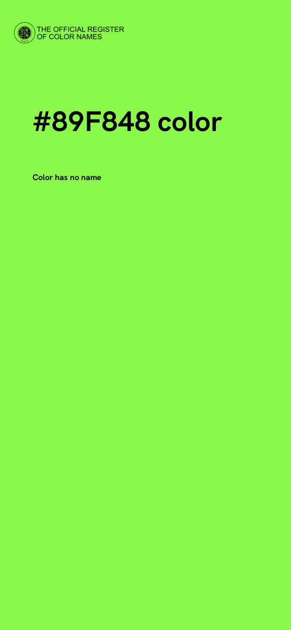 #89F848 color image
