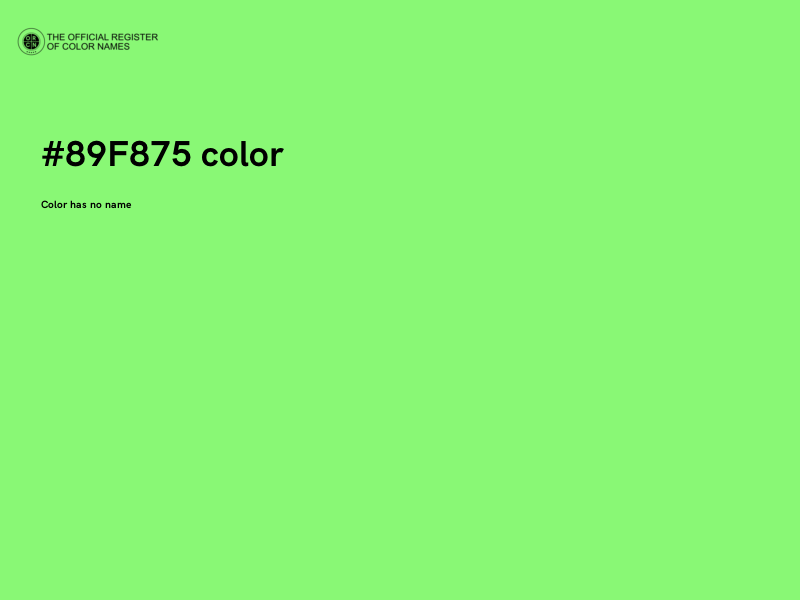 #89F875 color image