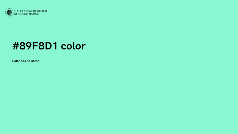#89F8D1 color image