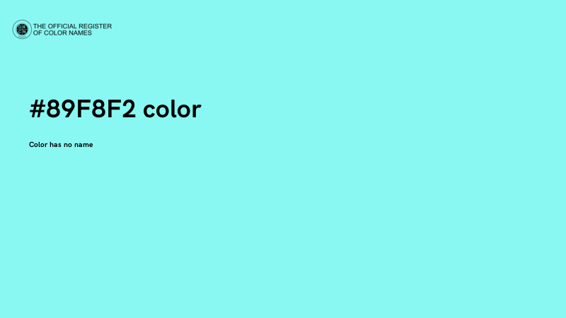 #89F8F2 color image