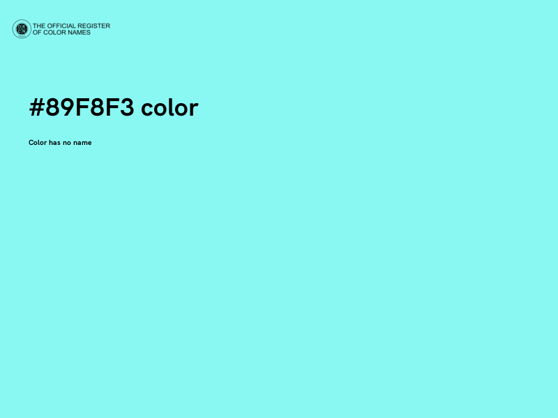 #89F8F3 color image