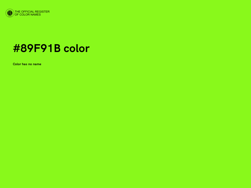 #89F91B color image