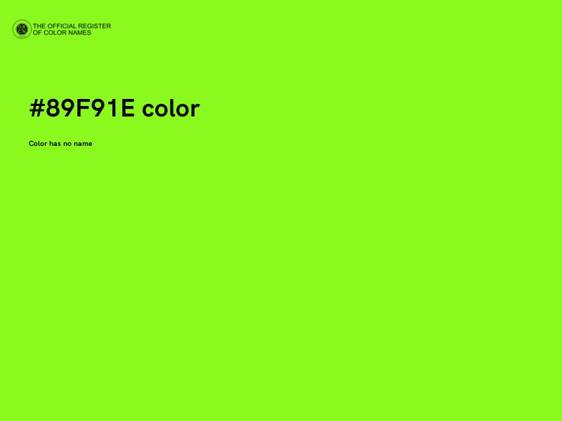 #89F91E color image