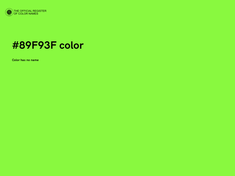 #89F93F color image