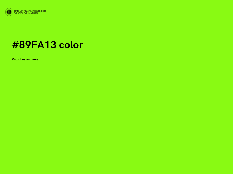 #89FA13 color image