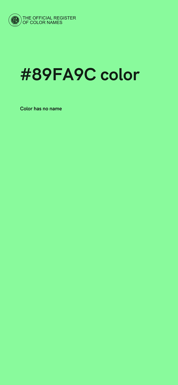 #89FA9C color image