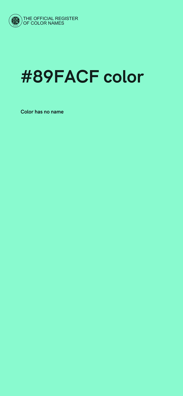 #89FACF color image