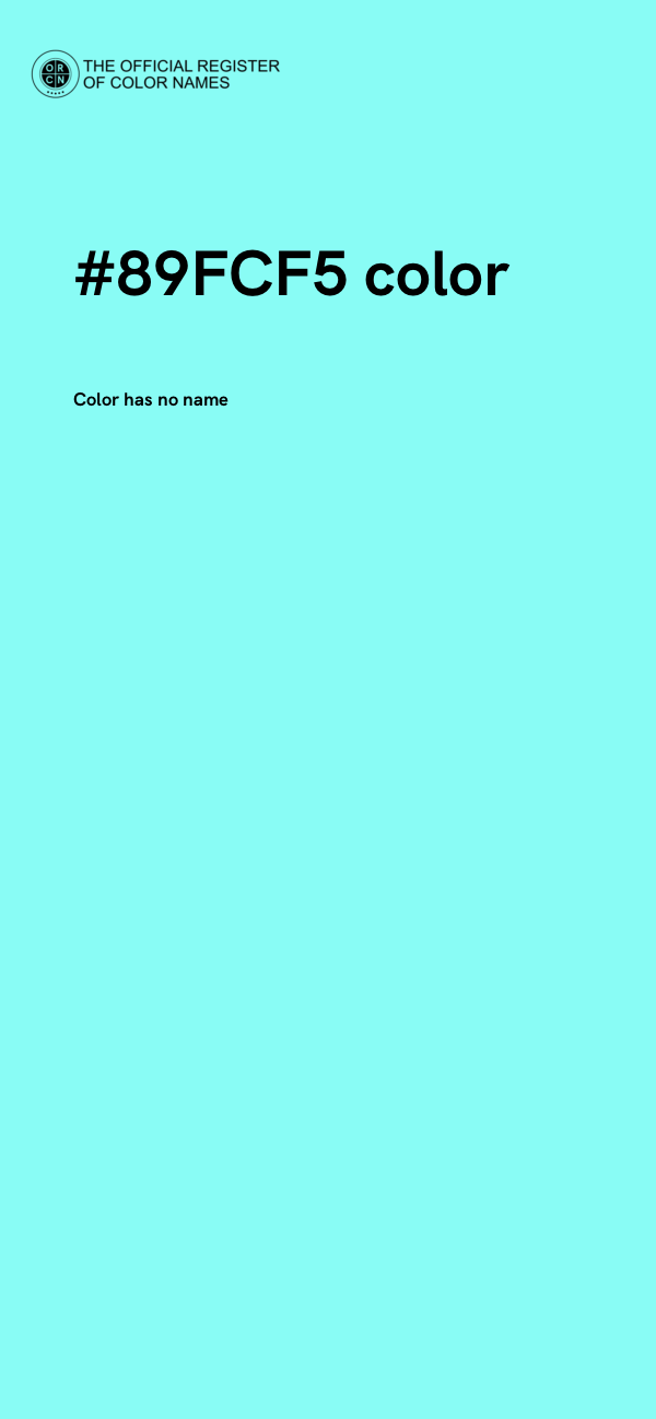 #89FCF5 color image