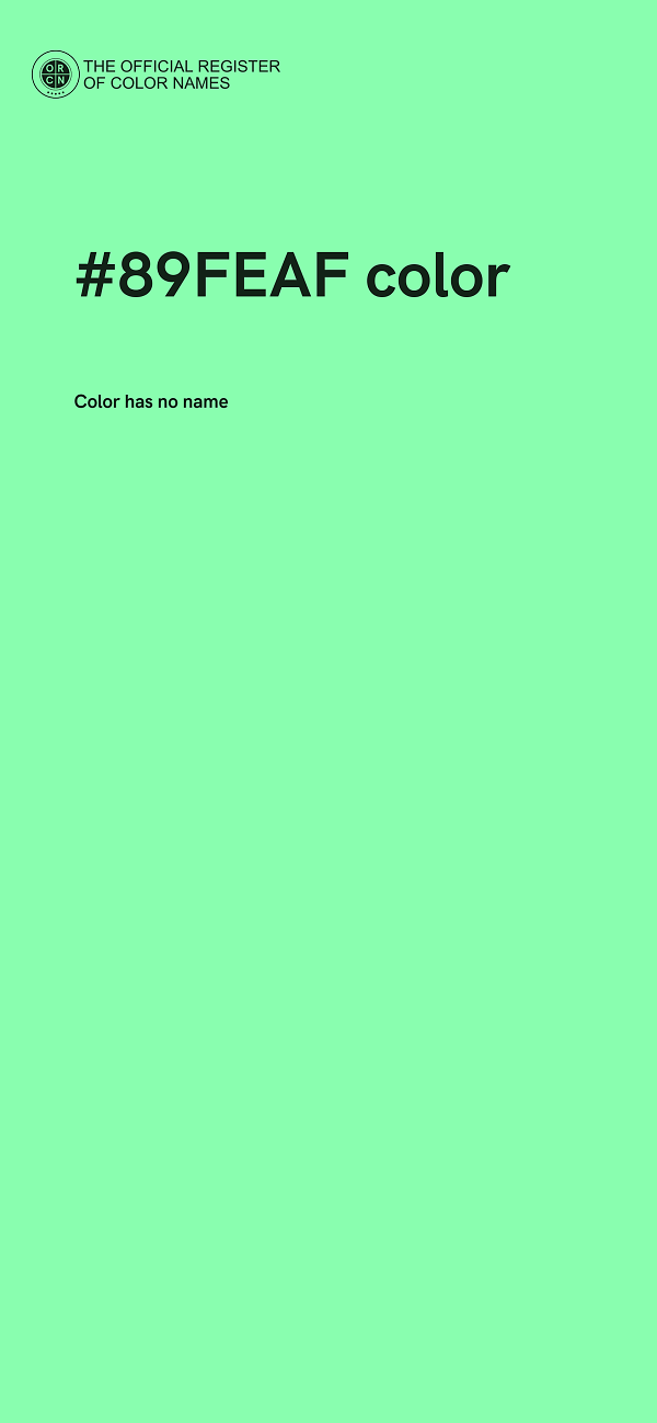 #89FEAF color image