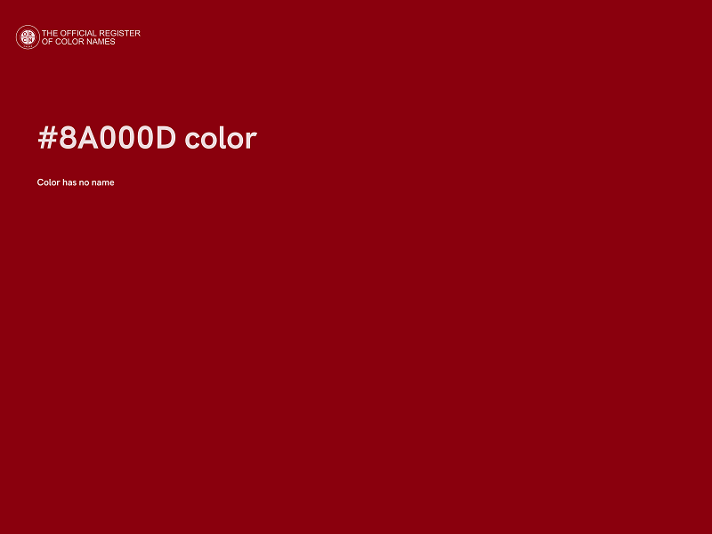 #8A000D color image