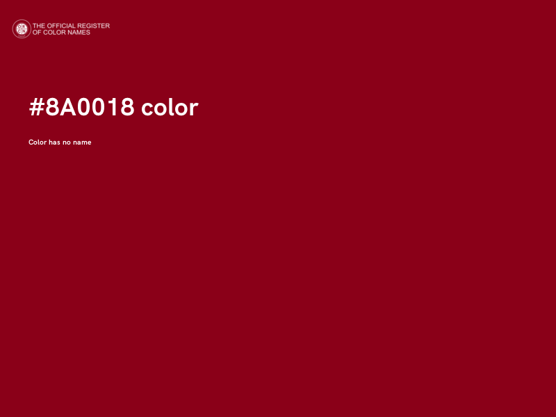#8A0018 color image