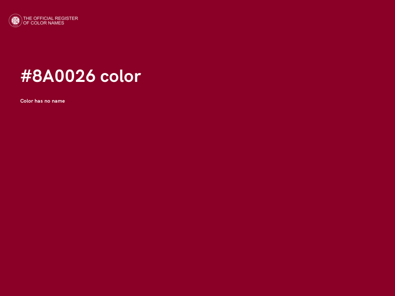 #8A0026 color image